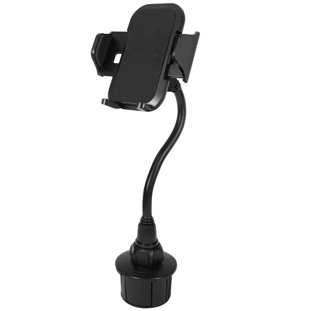 Macally Extra-Long 16 in. Tall Adjustable Automotive Cup Holder Mount for Smartphones and GPS MCUP2XL