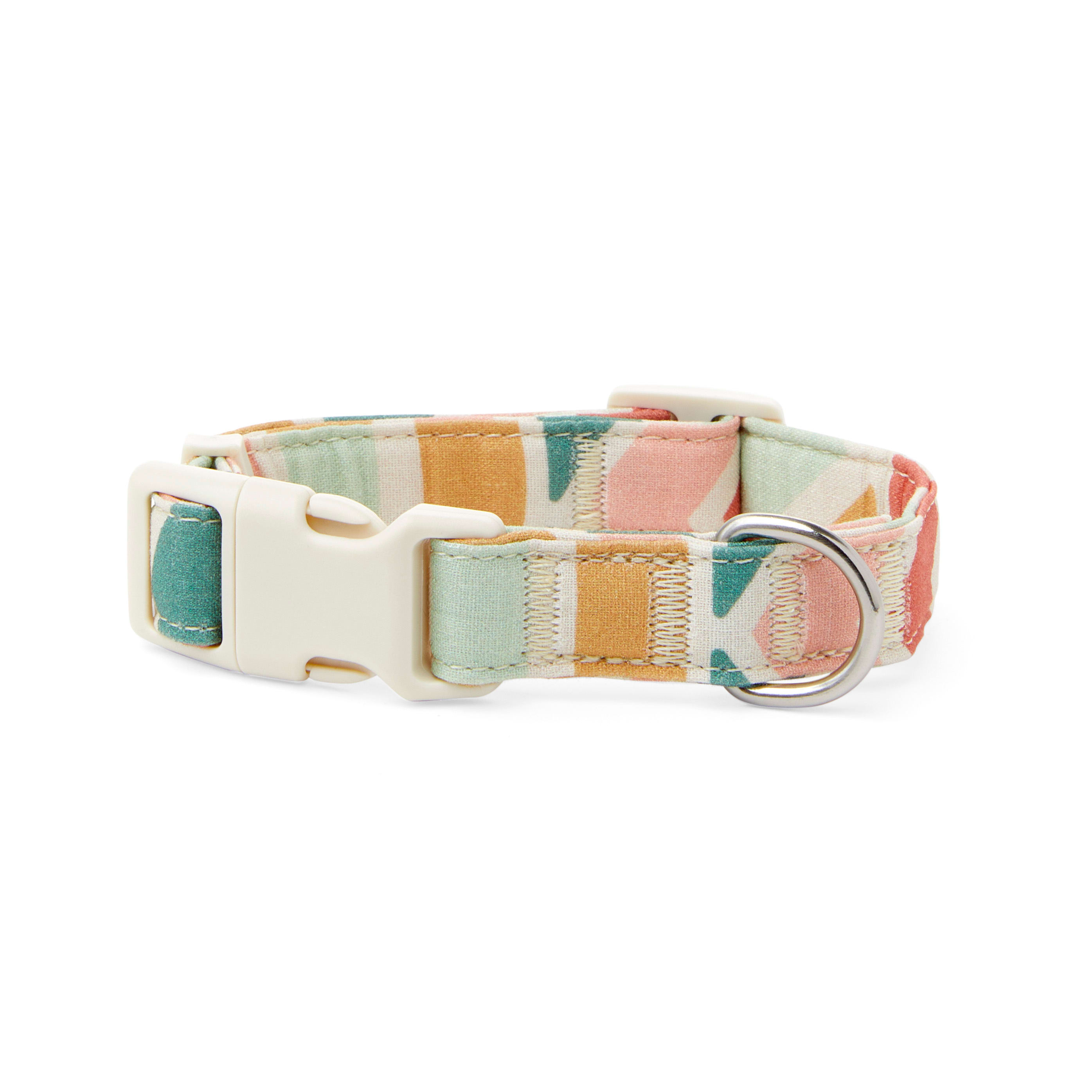 YOULY The Wanderer Rainbow Striped Dog Collar， Small