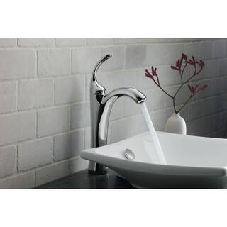 KOHLER Forte Single Hole Single Handle Mid-Arc Bathroom Faucet in Polished Chrome K-10217-4-CP