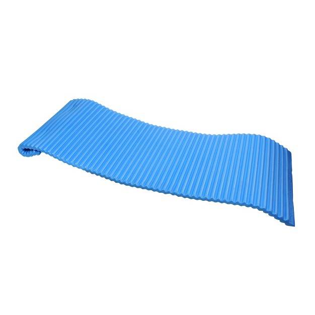 Blue Portable Rippled Foam Swimming Pool Mattress Raft