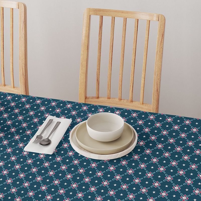 Square Tablecloth， 100% Polyester， 70x70， Allstar Baseball