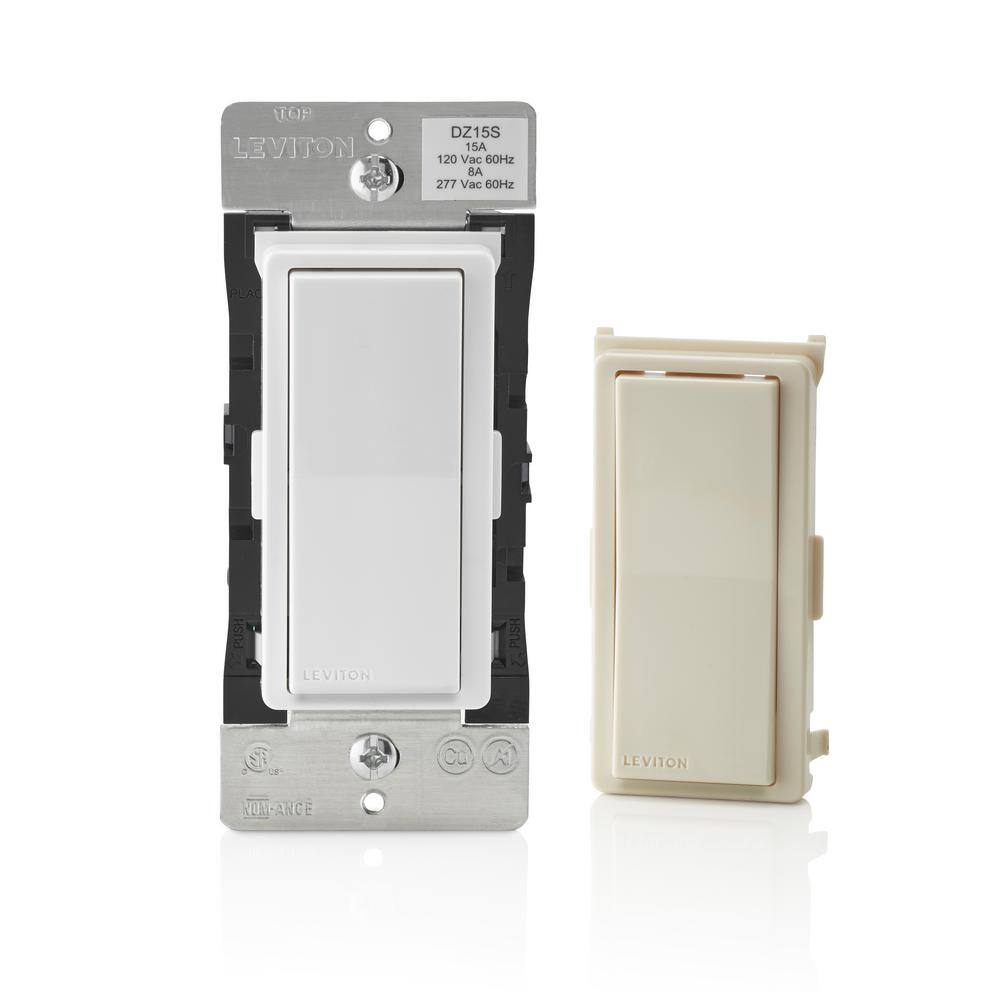 Leviton Decora Smart with Z-Wave Technology 15 Amp Switch WhiteLight Almond R51-DZ15S-1RZ