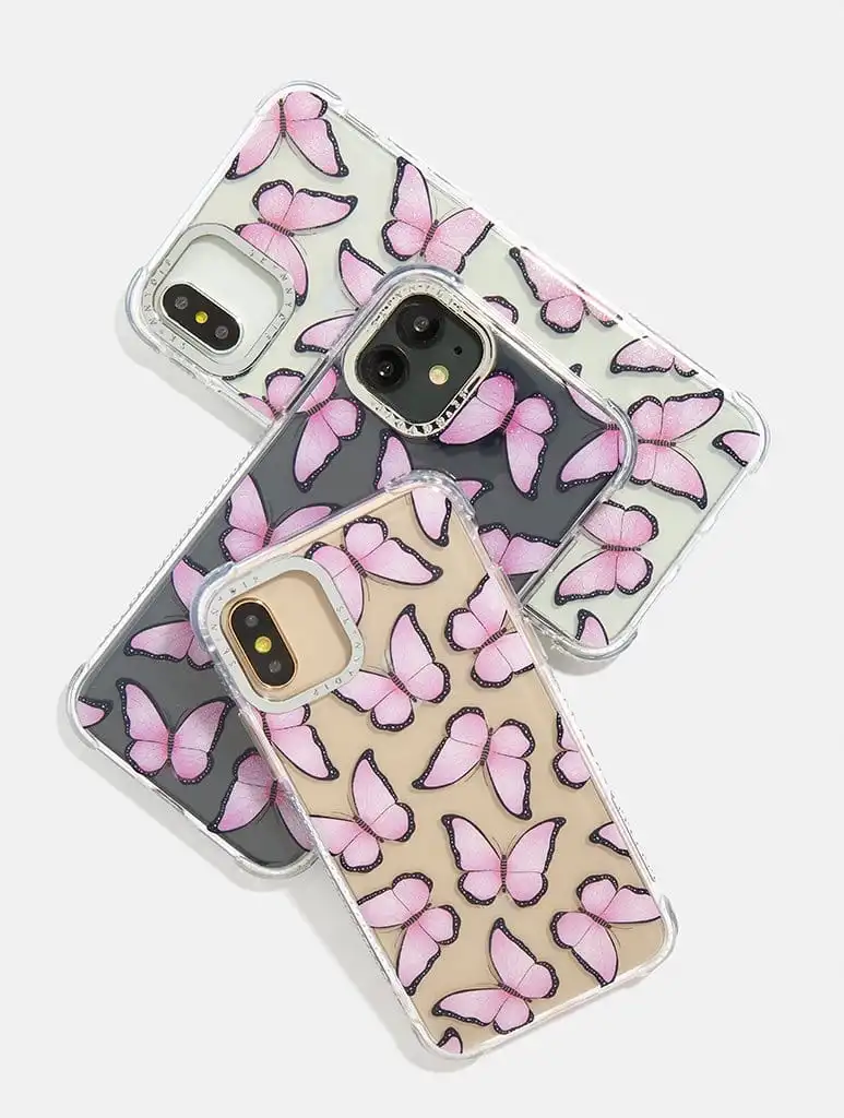 Pink Butterfly Shock Case