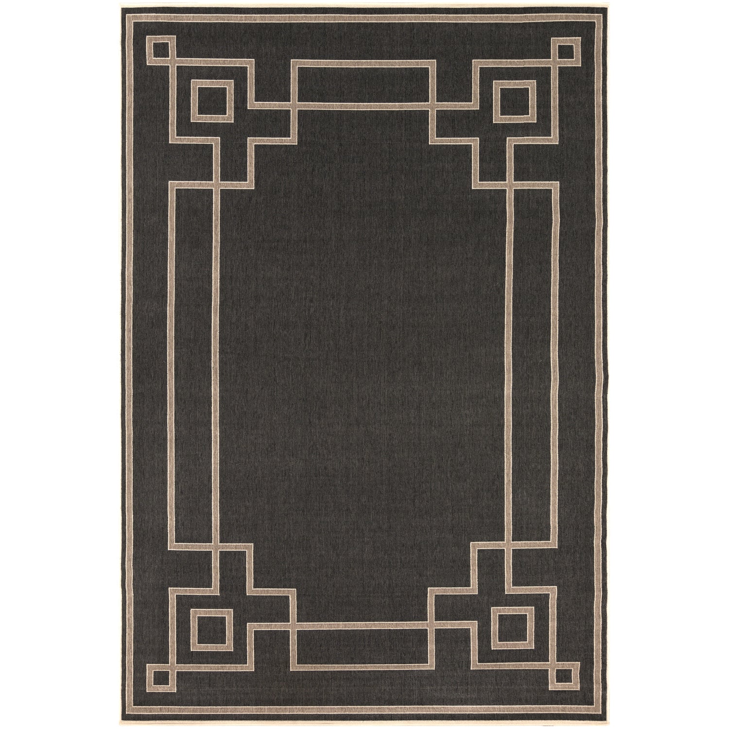 Alfresco Outdoor Rug in Navy & Camel