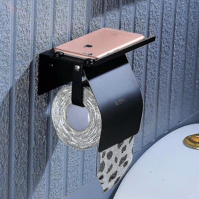 Perforation-free 304 Stainless Steel Paper Towel Holder， Toilet And Bathroom Holder， Cell Phone Toilet Paper Holder， Roll Holder， Bathroom Accessories