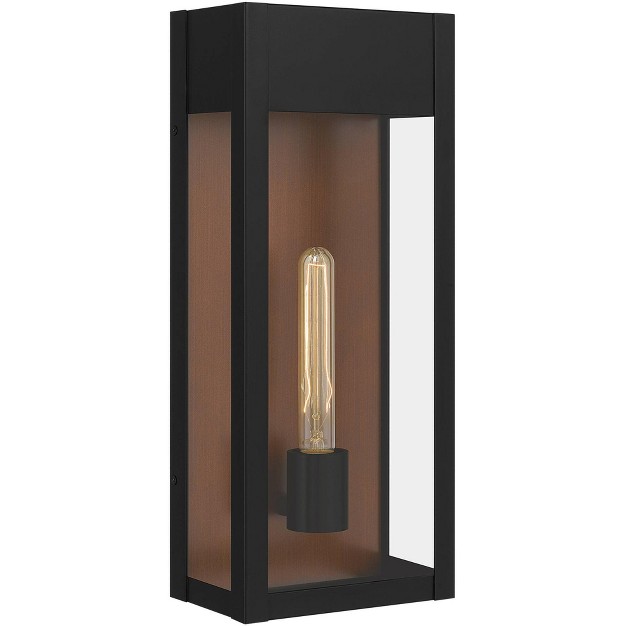 High Matte Black Modern Outdoor Wall Light