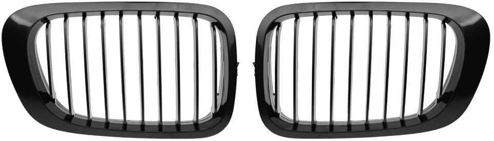 Black Front Sport Kidney Grille for BMW 1999-2002 E46 2-Door Coupe Cabriolet (Pre-facelift Models)