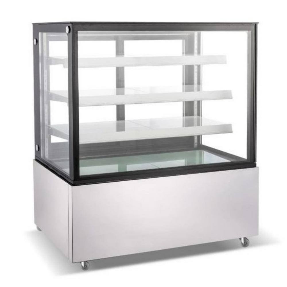 Cooler Depot 48 in. W 18.7 cu. ft. Commercial Glass Refrigerated Bakery Refrigerator Display Showcase in Stainless DXXCW-371