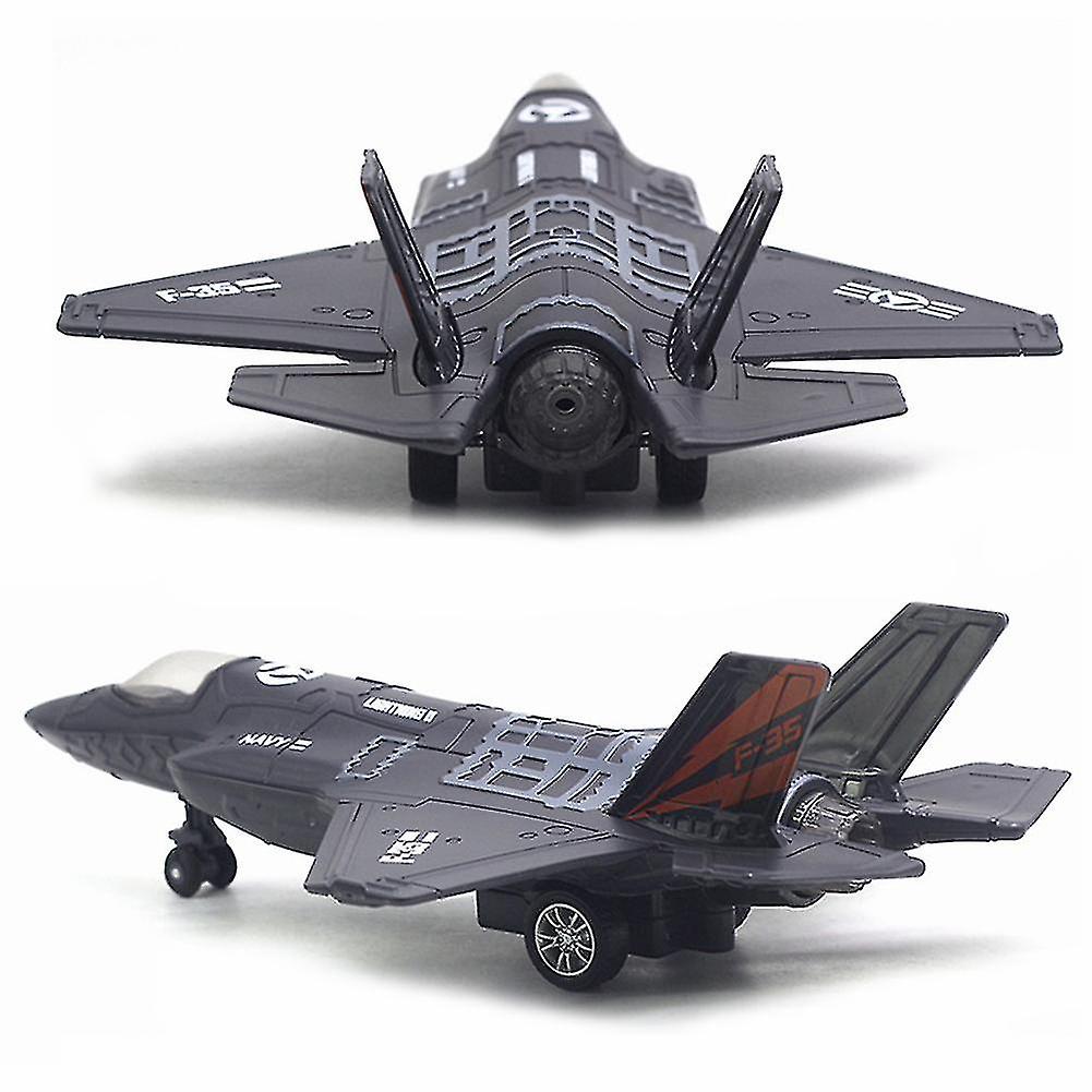 Large Alloy Pull Back F-35 Fighter Aircraft Model Music Led