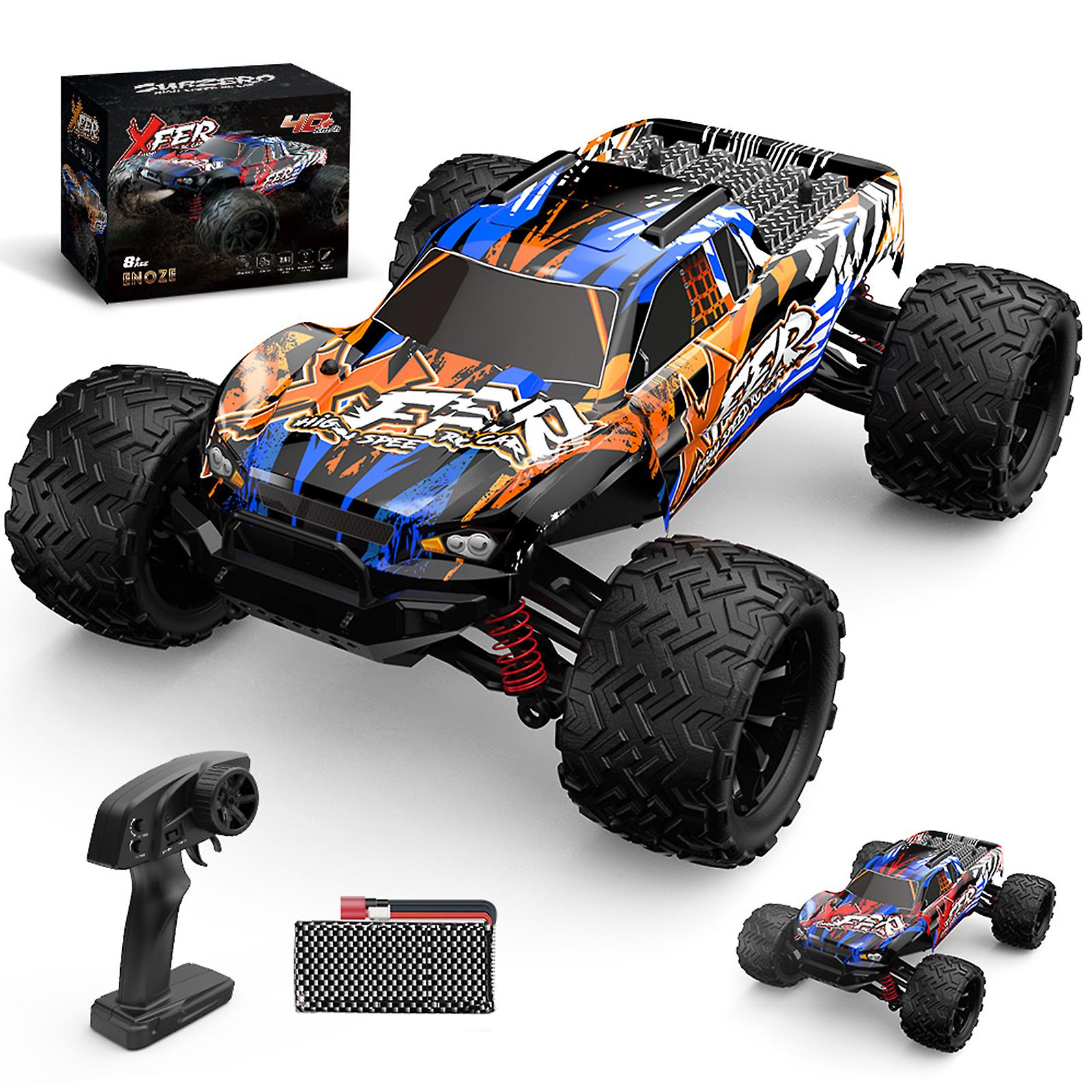 1:16 4wd Brushless Fast Rc Cars For Adults， Max 38mph Electric Racing Buggy， Awd Offroad Remote Control Car With Li-po Batteries， Rc Truck For Boys