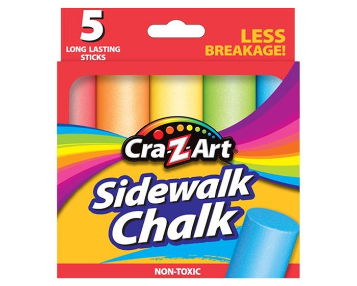 Cra-Z-Art Sidewalk Chalk， 5 Count - 10811-48