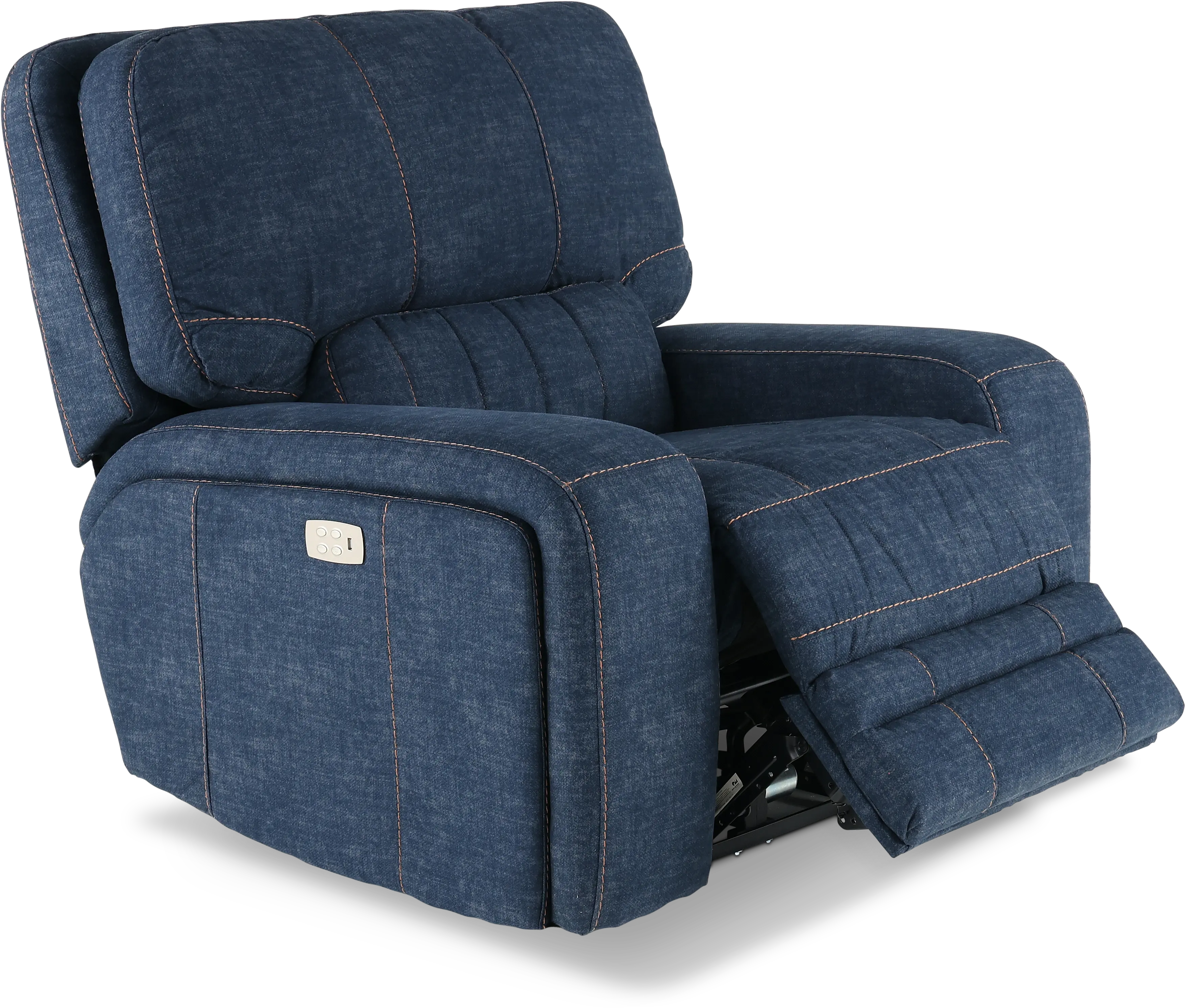 Rock Quarry Indigo Blue Power Recliner