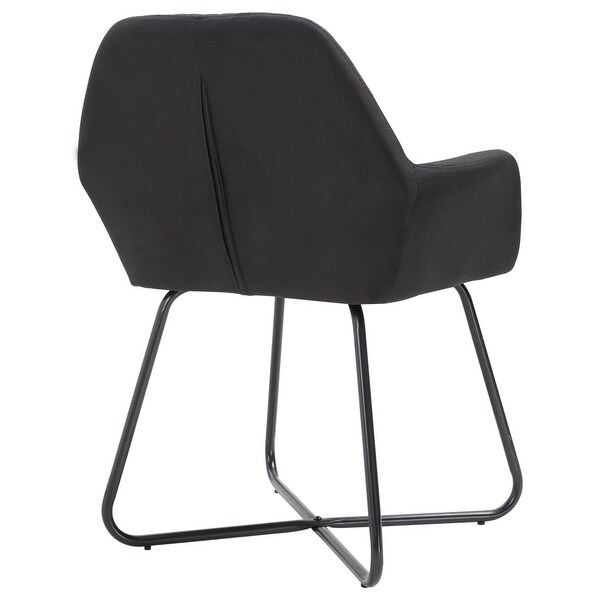 Dining Chairs 4 pcs Black Fabric