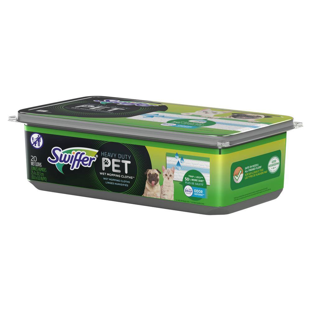 Swiffer Sweeper Pet Heavy Duty Wet Cloth Refills (20-Count) 003700079890