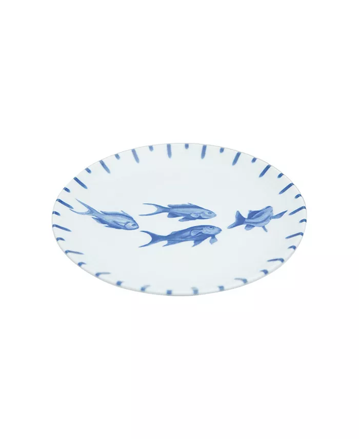 Porland Marine Blue 6-Piece Cake Plate Set