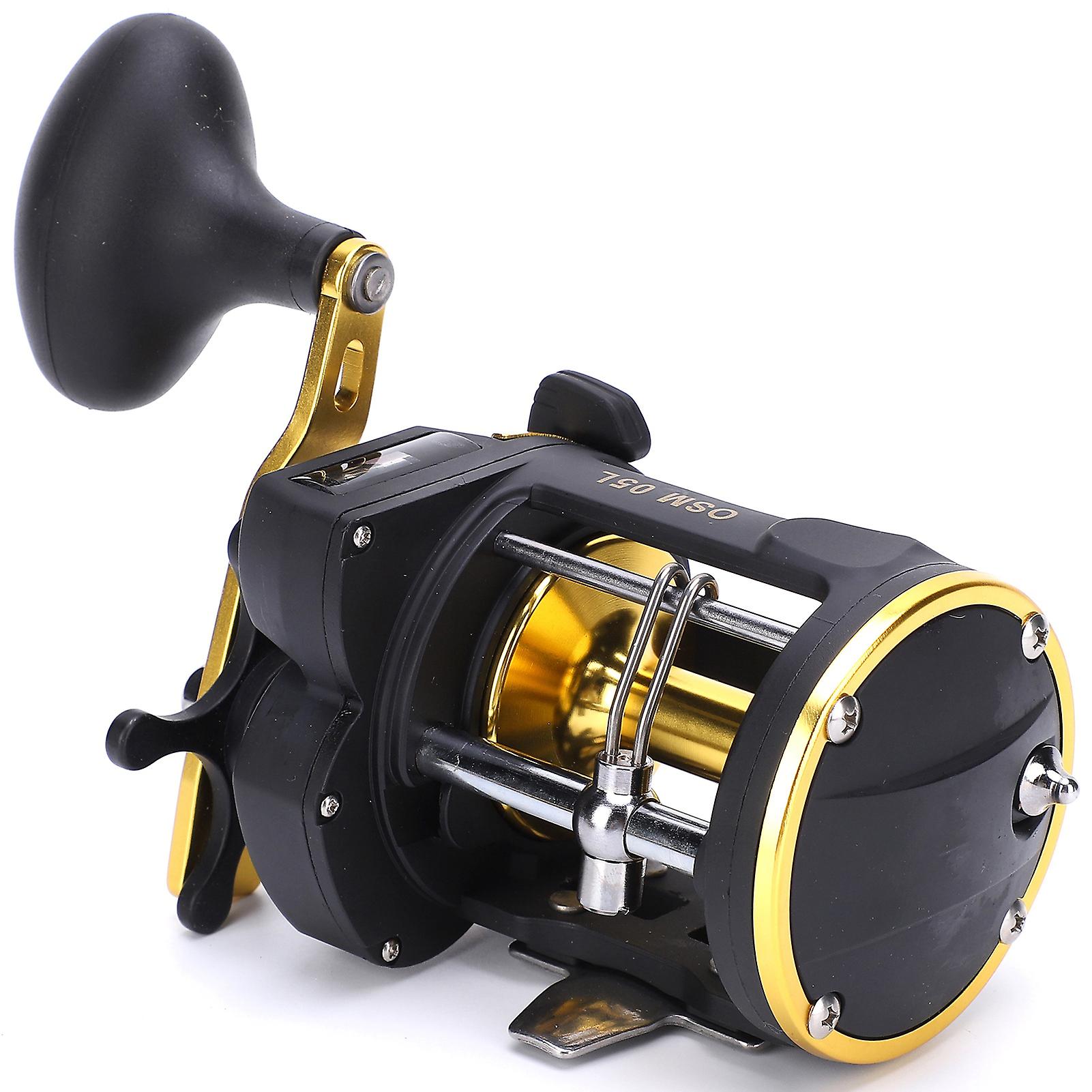 Fishing Reel 2+1 Bearings 6.0:1 Gear Ratio Metal Boat Fishing Wheel With Line Counter