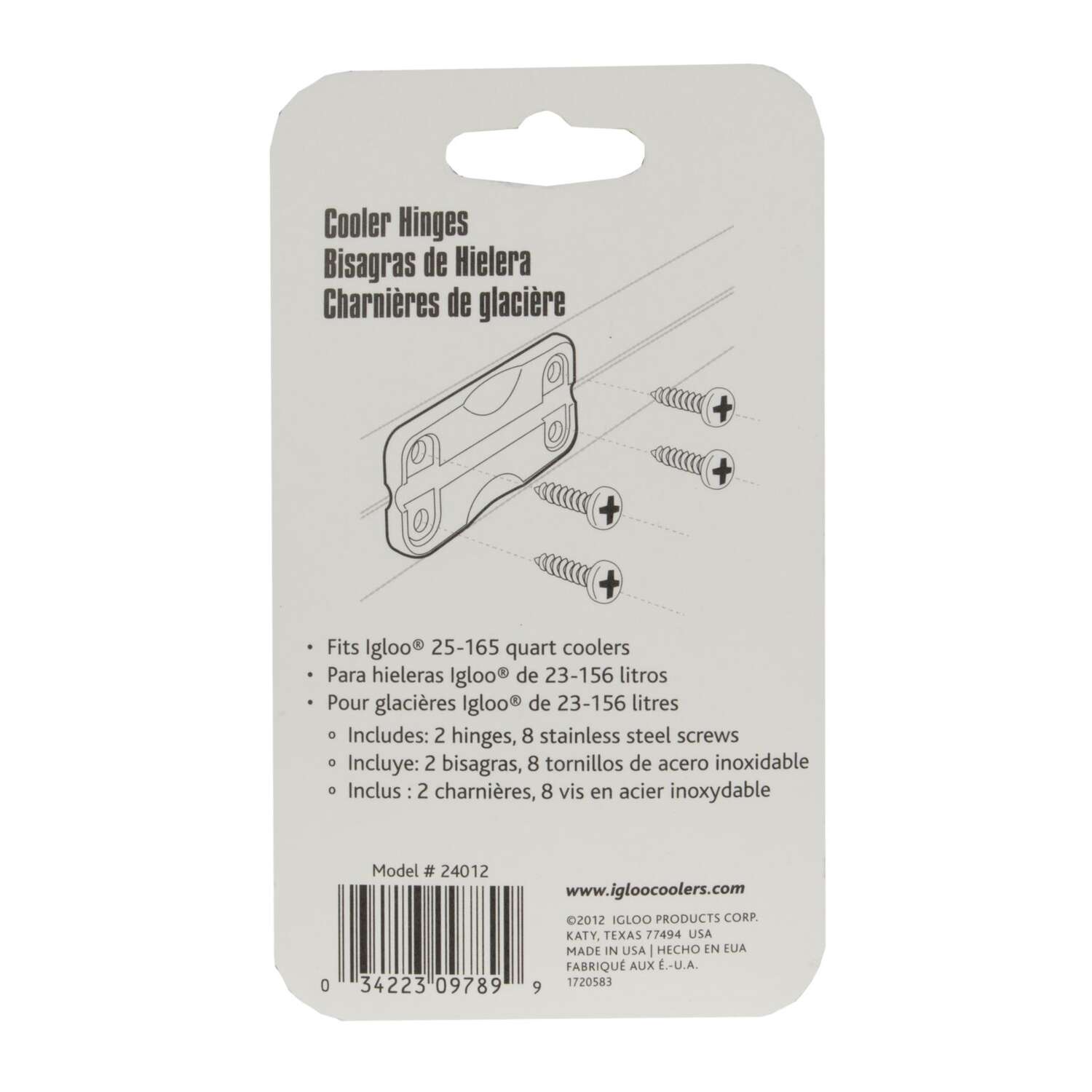 Igloo Cooler Hinges White 2 pk