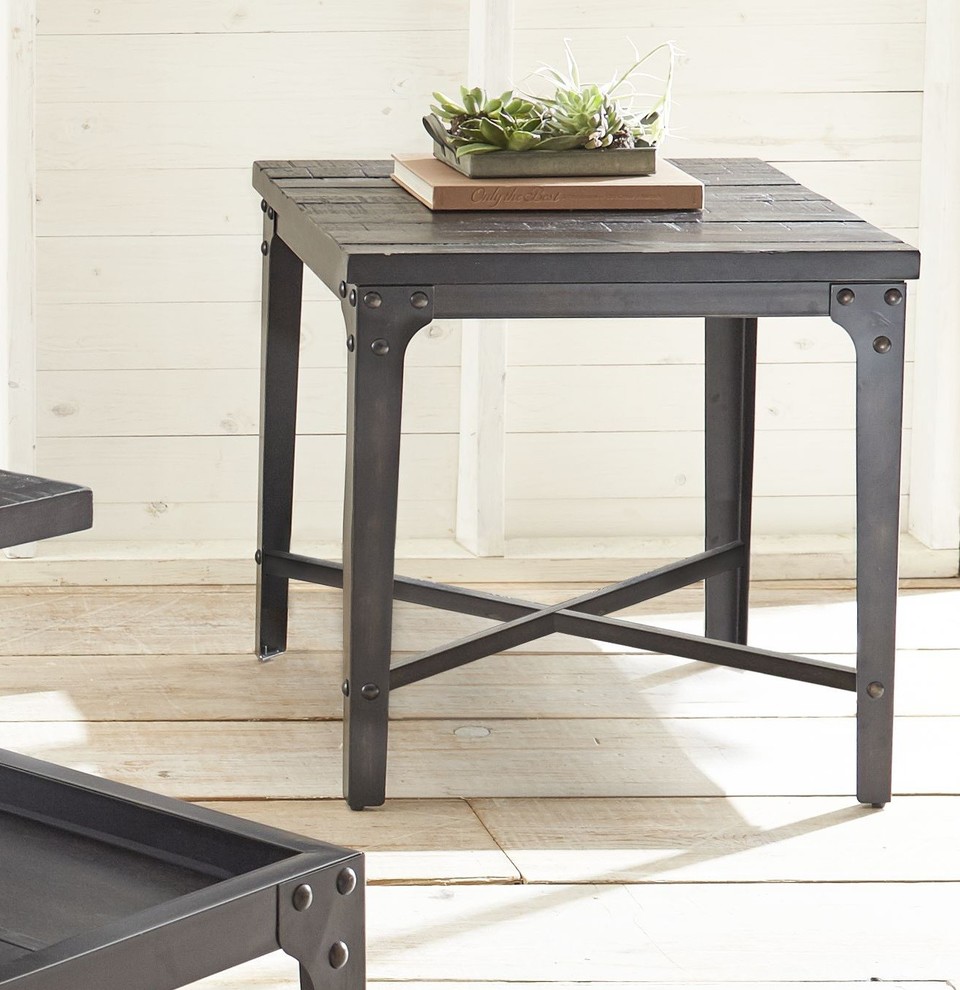 Sherlock End Table   Industrial   Side Tables And End Tables   by Steve Silver  Houzz