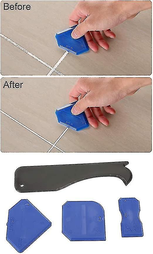 12 Pcs Caulking Tool Silicone Sealant Finishing Tool Grout Scraper Caulk Remover And Caulk Nozzle An