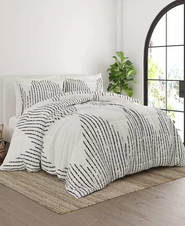 ienjoy Home Home Collection 2 Piece Premium Ultra Soft Diamond Stripe Comforter Set， Twin