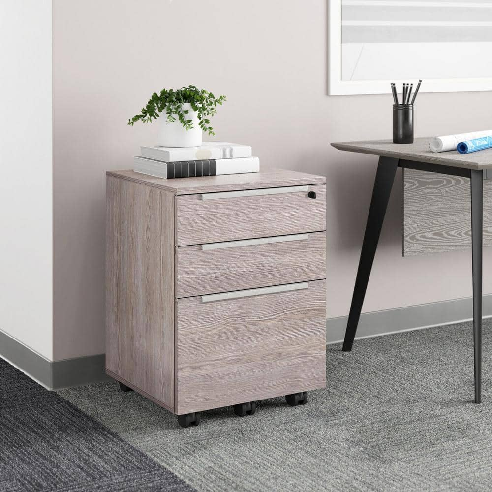 Nyhus Oslo 3-Drawer Grey Mobile Vertical Filing Cabinet HD-44334000126