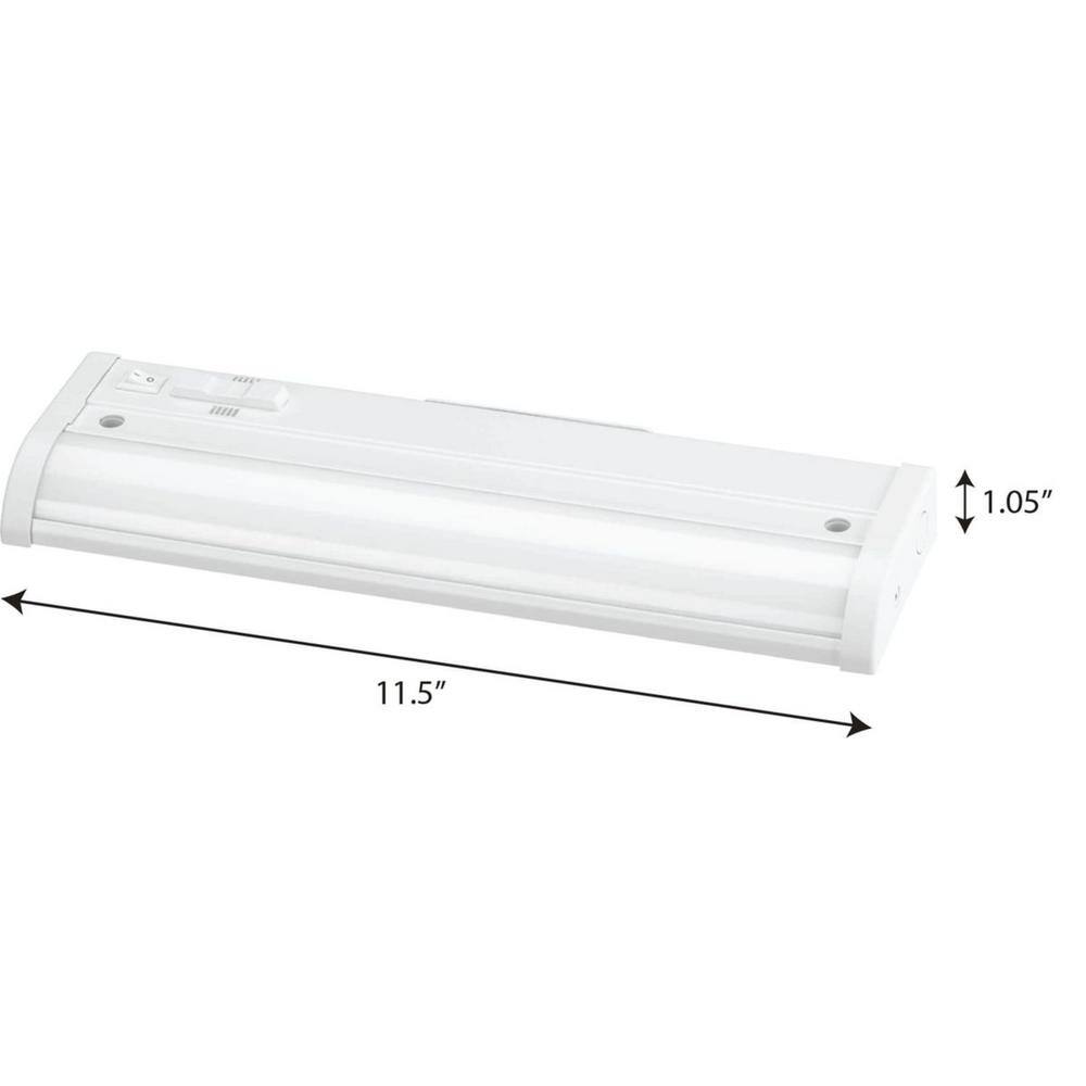 Progress Lighting Hide-A-Lite 1-Light LED Satin White Modern Linear Undercabinet Light P700025-028-CS