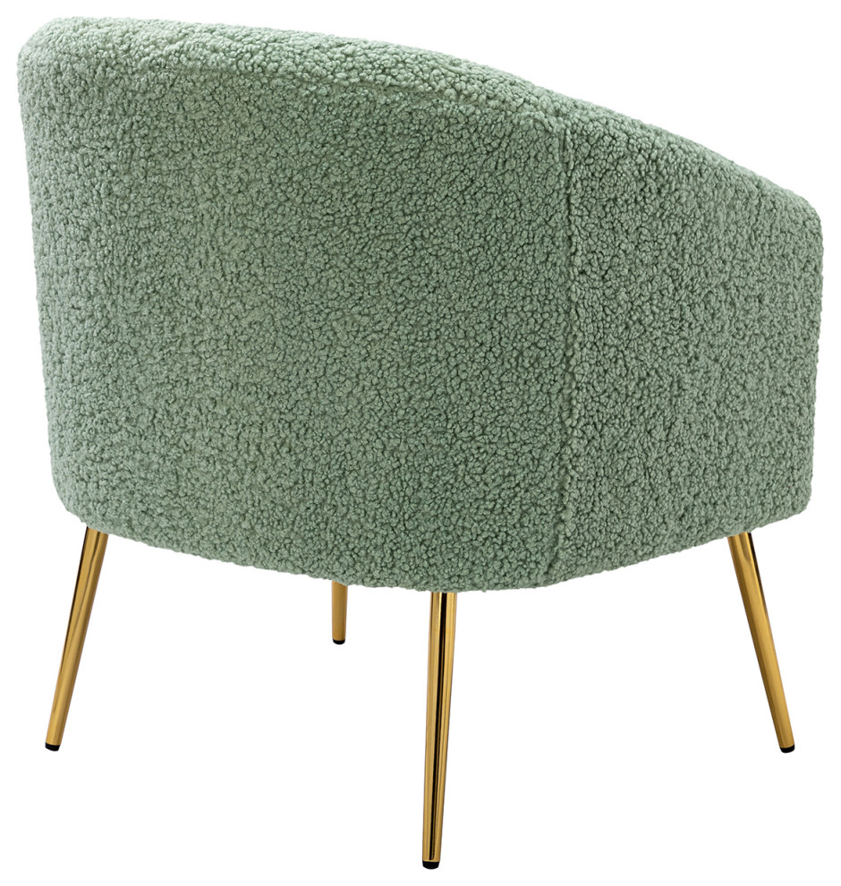 30 quotPolyester Barrel Chair With Metal Legs  Set of 2   Midcentury   Armchairs And Accent Chairs   by Karat Home  Houzz