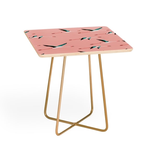 Holli Zollinger Flamingo Pink Round Side Table