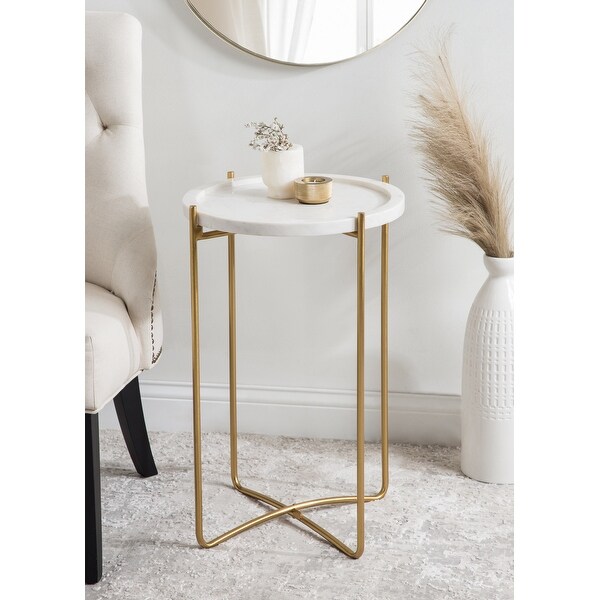 Kate and Laurel Vale Round Side Table