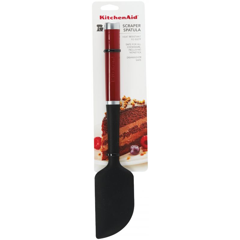 Lifetime Brands KitchenAid Silicone Scraper Spatula Black Red