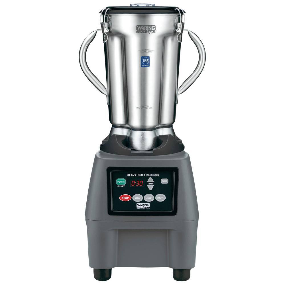 Waring Commercial CB15 128 oz. 3-Speed Grey Blender with 3.75 HP and Electronic Touchpad Controls with Timer CB15T