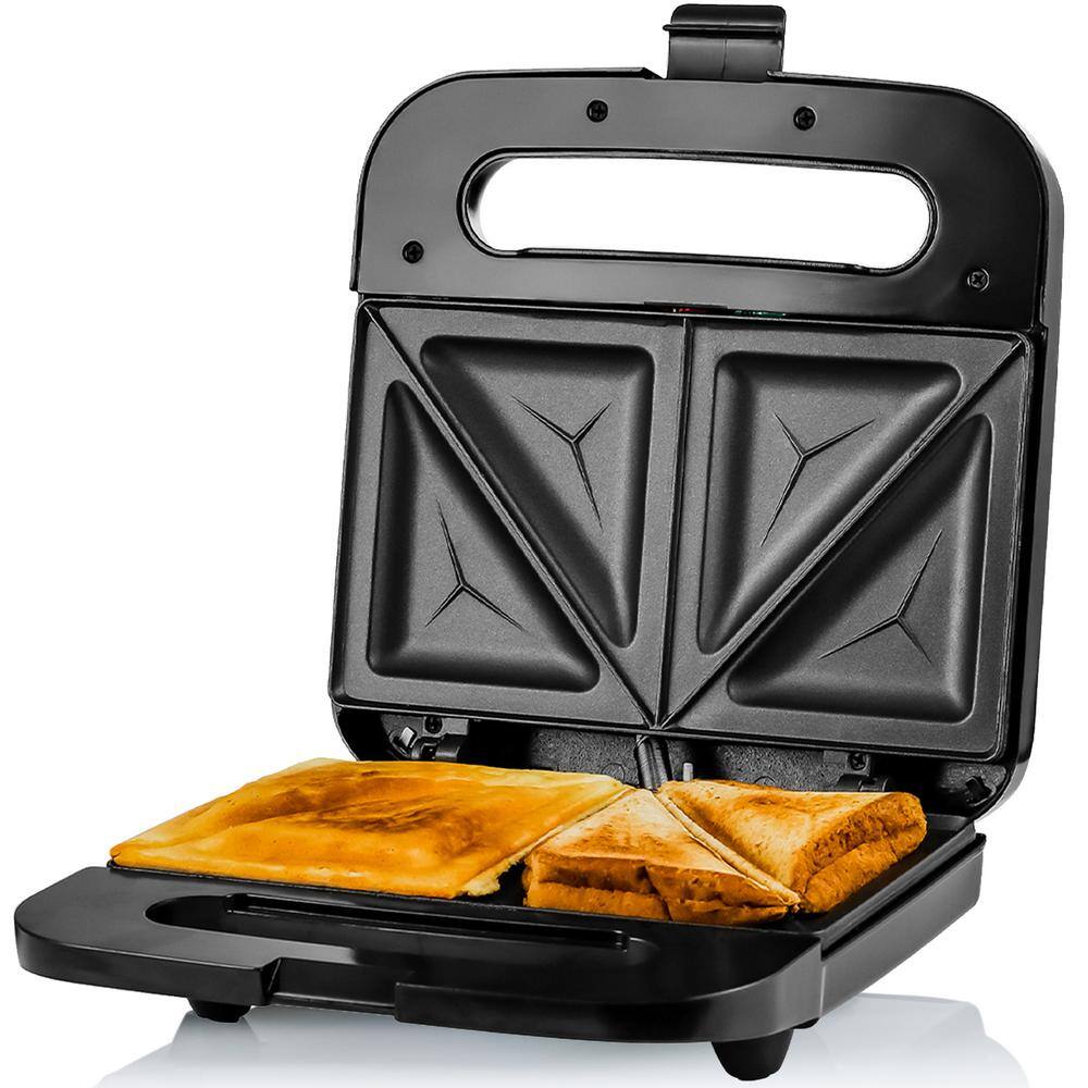 OVENTE 2-Slice Electric Sandwich Maker Non Stick Grill Black (GPS401B) GPS401B