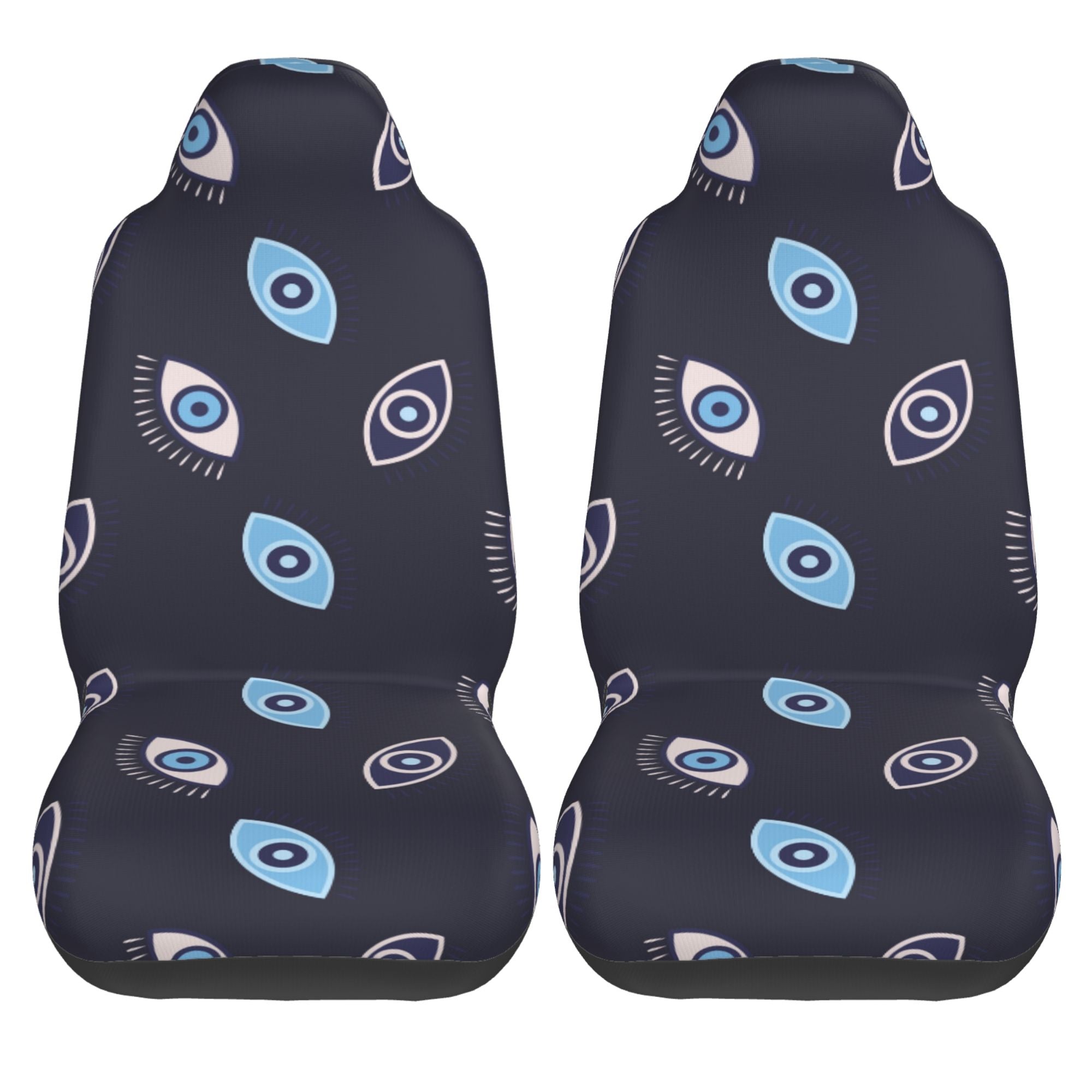 ZICANCN Car Seat Cover Blue Evil Eye Car Front Seat Covers Protectors ， Automotive Seat Covers for Cars Trucks Suv