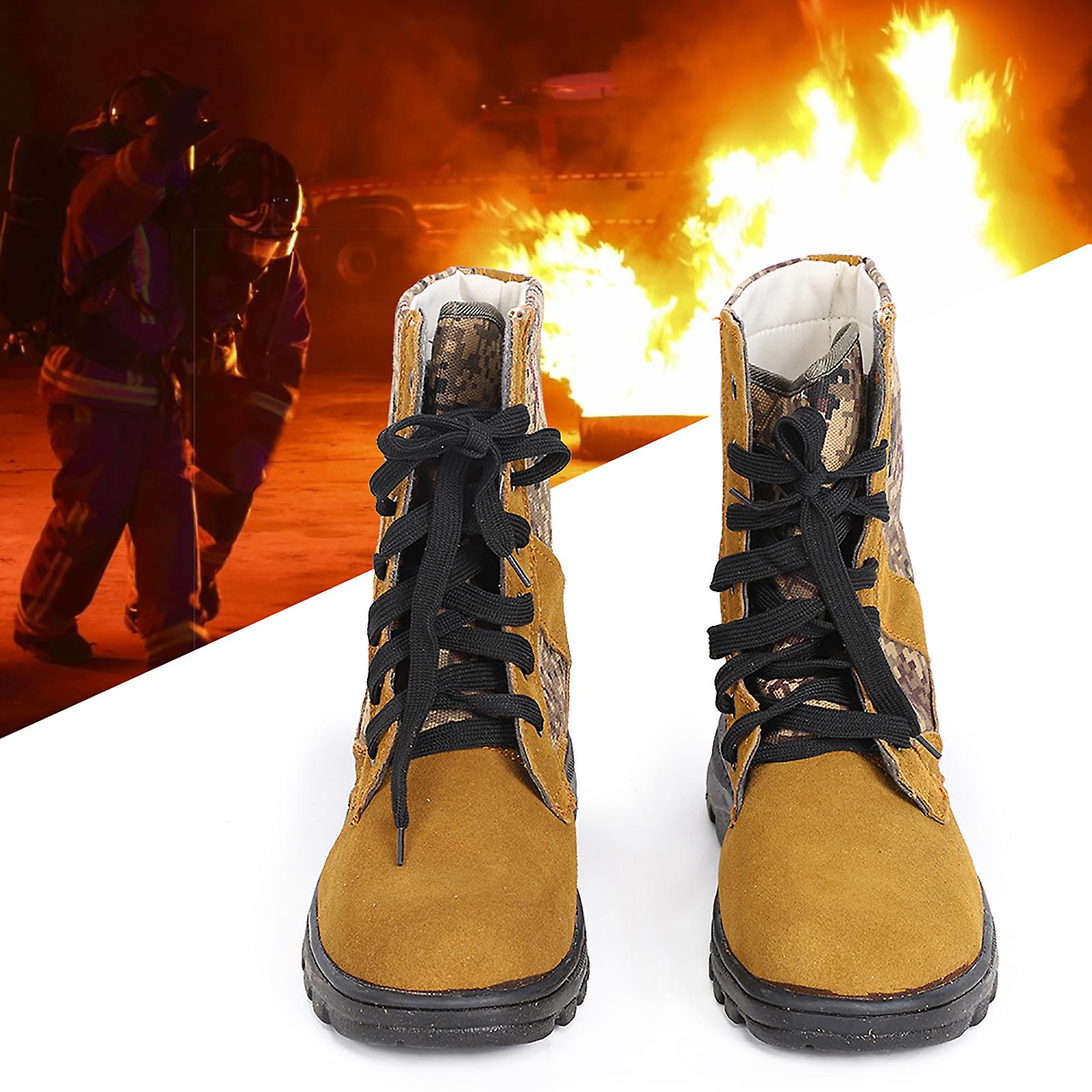 Flame Retarded Fireproof Safety Shoes Smash Proof Puncture Proof Labor Insurance Work Boots(42 )