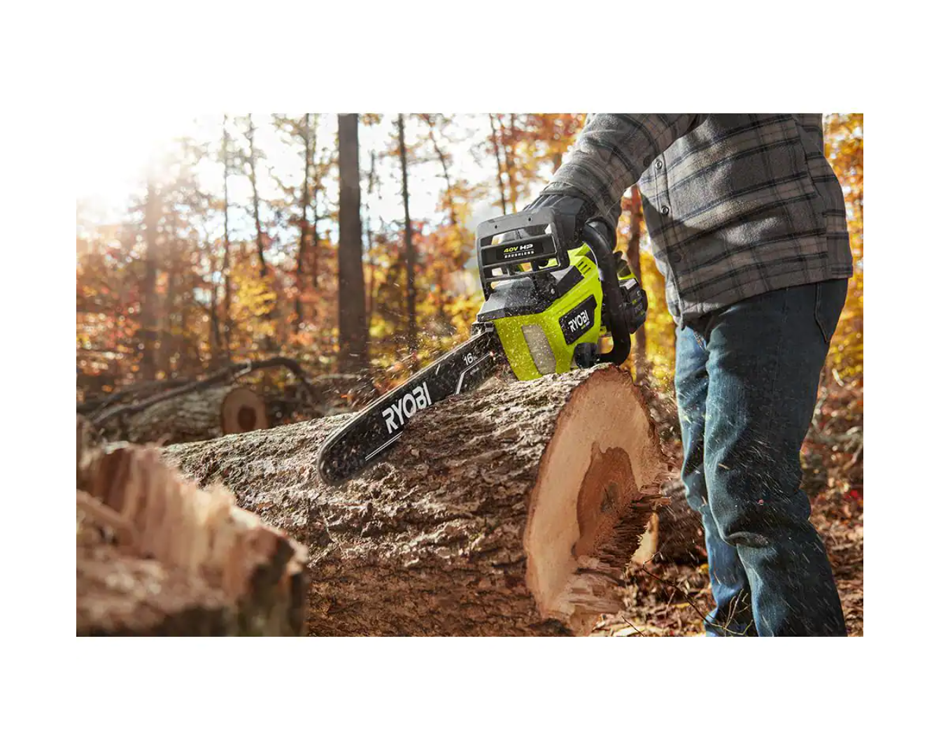 RYOBI RY40505BTL 40V Brushless 16 in. Cordless Battery Chainsaw (Tool Only)