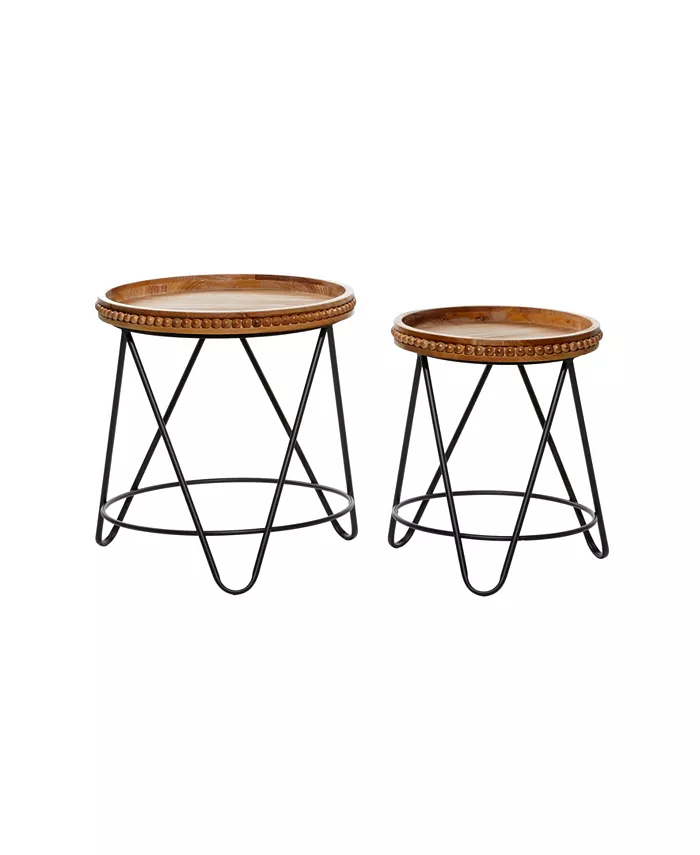 Rosemary Lane Modern Accent Table Set of 2