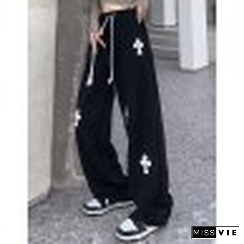 Cross Patch Baggy Sweatpants