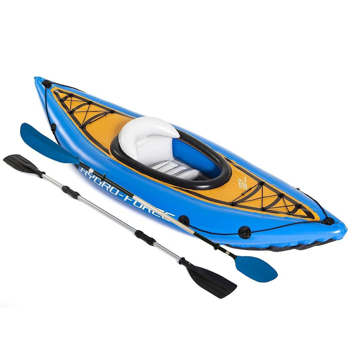 Upgraded Cove Champion Inflatable Kayak with Sports Paddle Canoe Boat Single