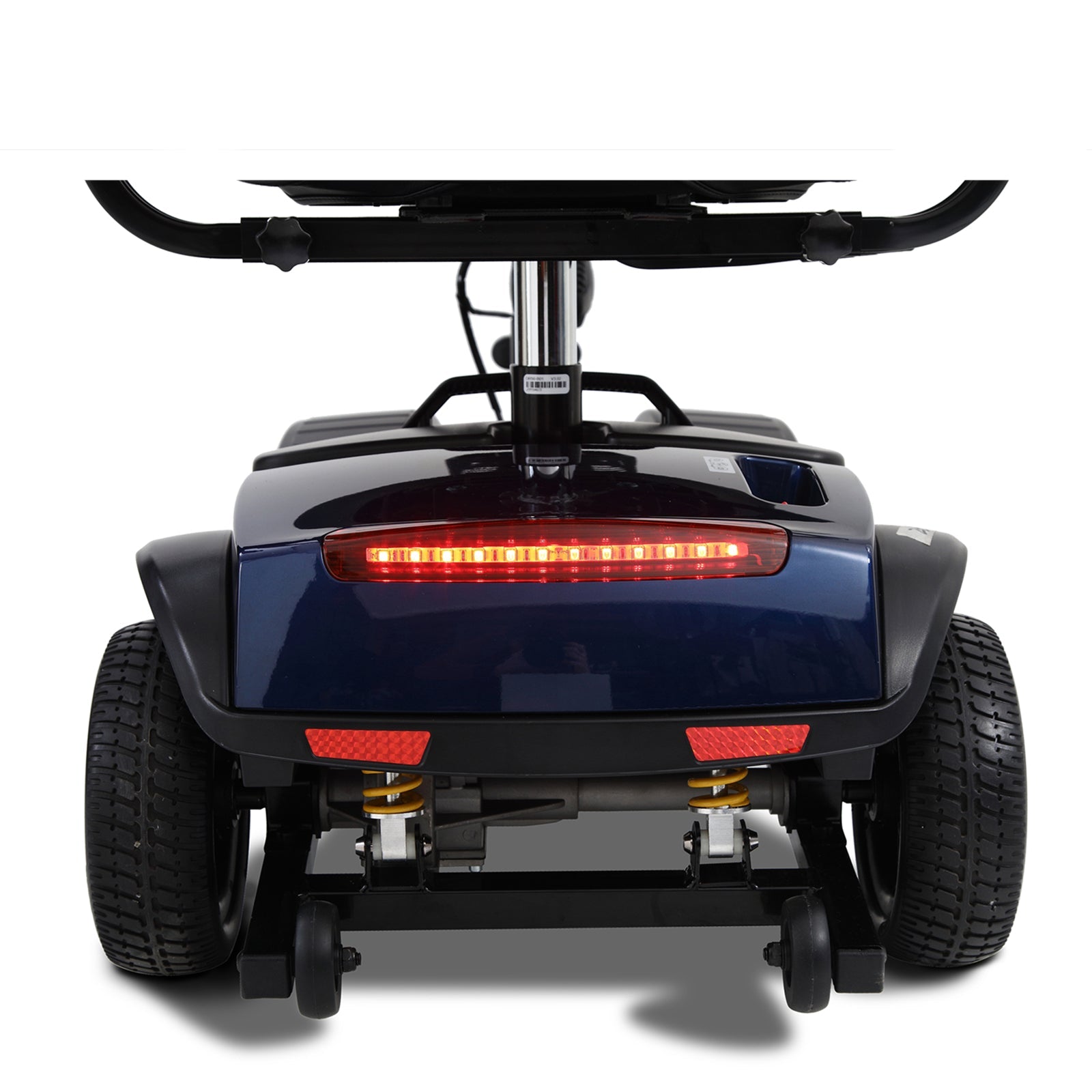 4 Wheel Folding Mobility Scooter for Adults and Senior, Motorized Electric Scooter with Head Light and Rear Brake Light,Charger and Basket Included Improved Battery for Long Range Driving and Travel