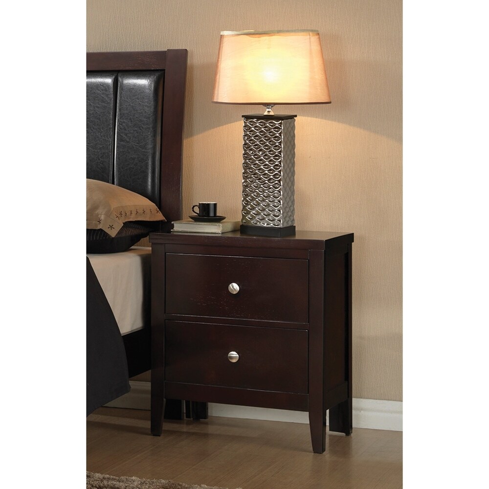 Coaster Furniture Carlton Cappuccino 2 drawer Wooden Nightstand