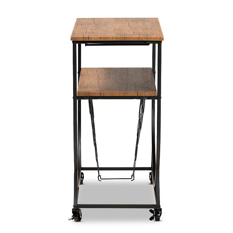 Baxton Studio Dania Wine Bar Cart