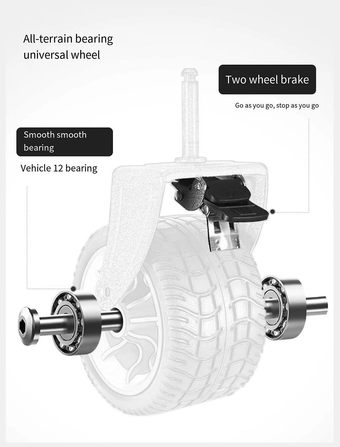 Outdoor Camping kit ——[Beige] + bearing double brakes + wood color table plate