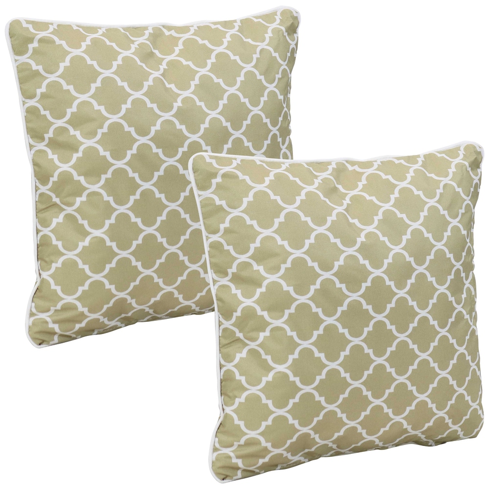 Sunnydaze Polyester Large Round Floor Cushion   Set of 2