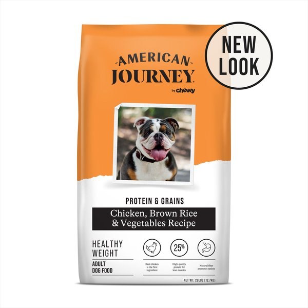 American Journey Protein and Grains Healthy Weight Chicken， Brown Rice and Vegetables Recipe Dry Dog Food