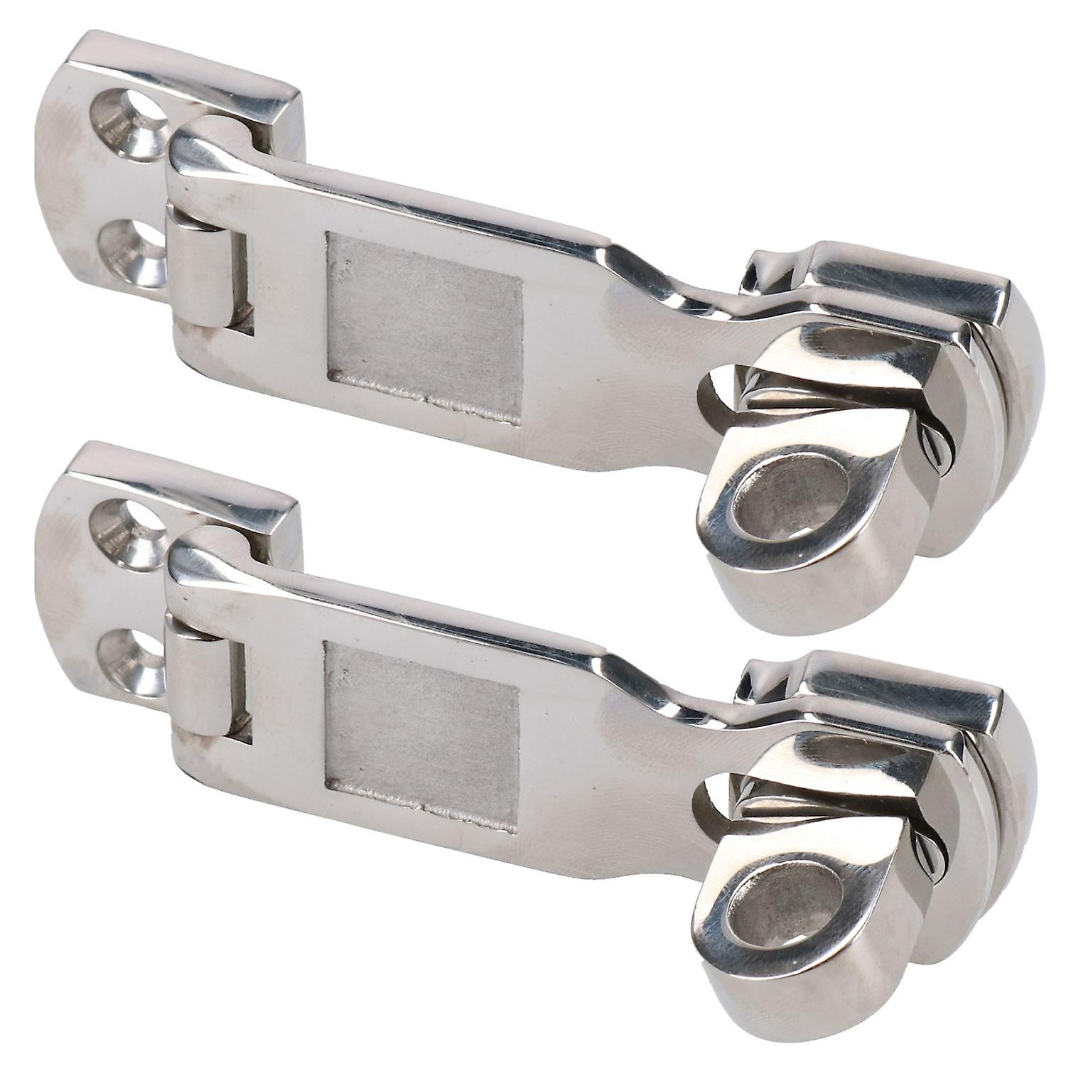 2 Pack Hasp and Staple 316 Stainless Steel Cast Locker Cabin Hatch Swivel Lock