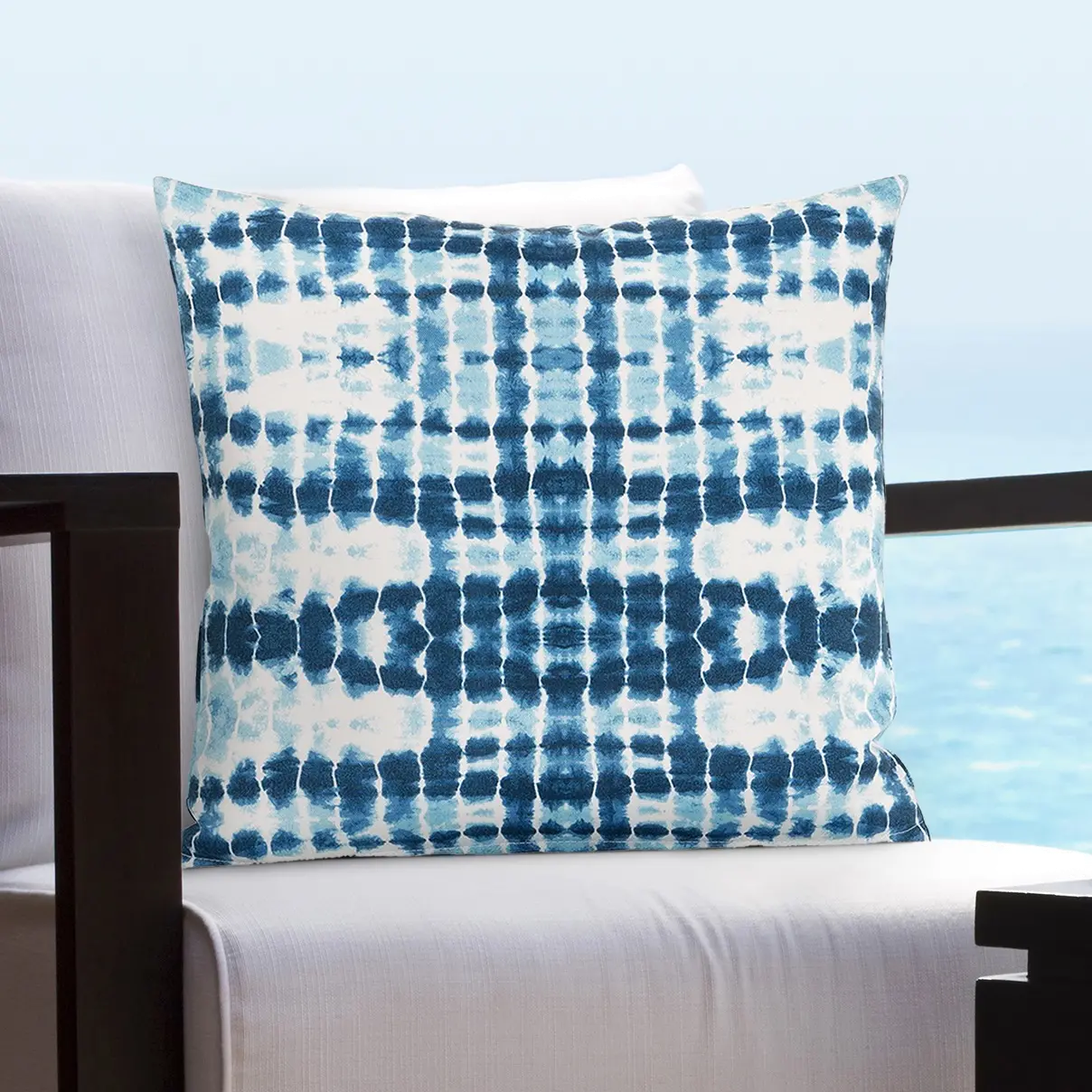 Seascape Ocean Tie-Dye Pillow