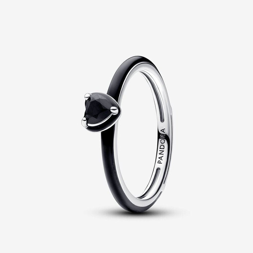 PANDORA  ME Black Chakra Heart Ring - Sterling Silver