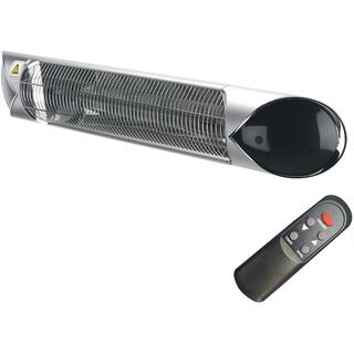 Hanover 35.4 in. 1500-Watt Infrared Electric Patio Heater with Remote Control in Silver HAN1051IC-SLV