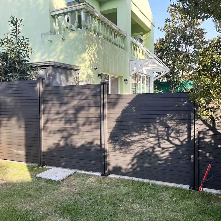 DIY home 6FT Weather Resistant Privacy WPC Composite Fence DIY Wood Plastic Fence Panels With WPC Post Set