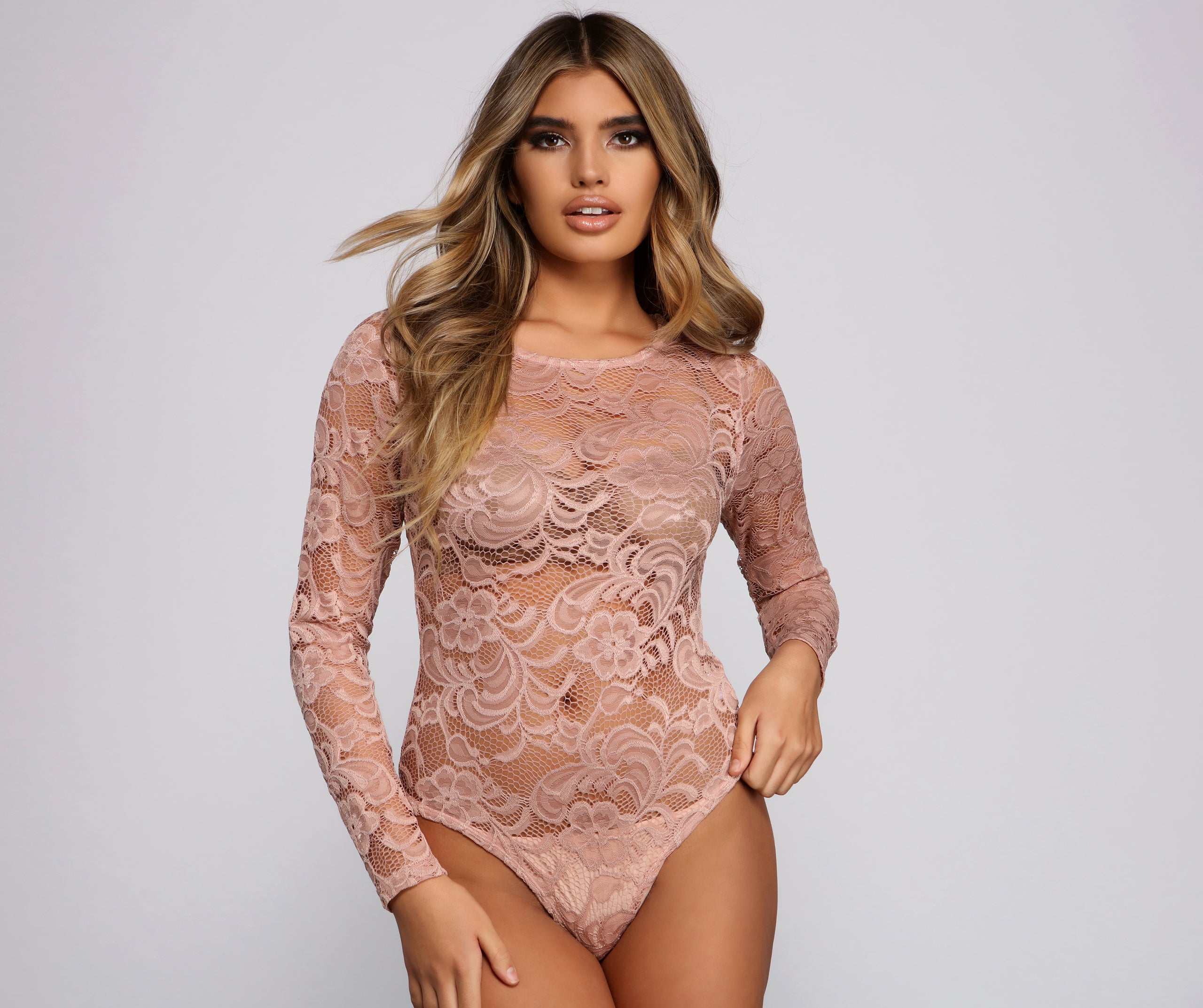 Stylishly Sheer Lace Bodysuit